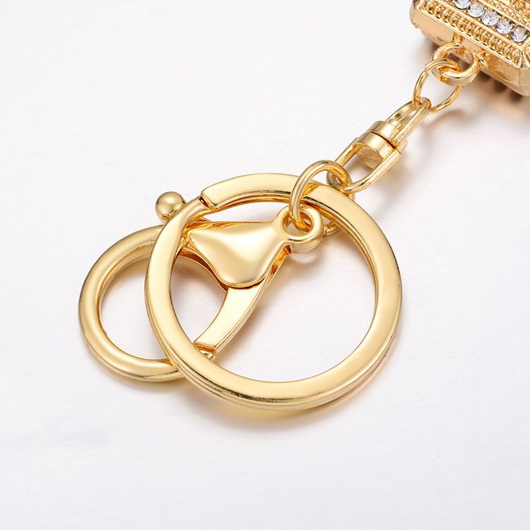 Jewelry Rhinestone Crystal 3 Colors perfume Bottle Shape Pendant Keychain Gifts Car Handbag Key Holder Party Gifts &A-1280