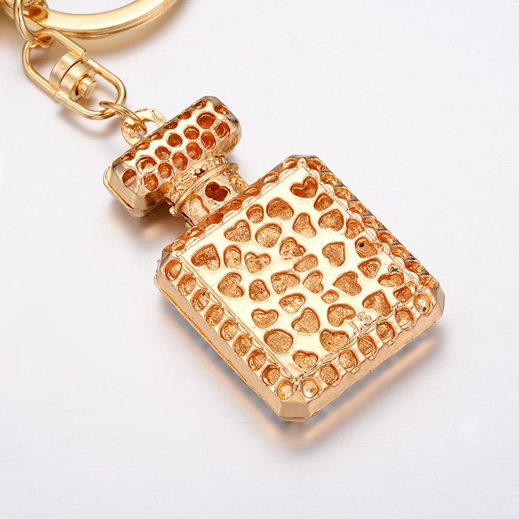 Jewelry Rhinestone Crystal 3 Colors perfume Bottle Shape Pendant Keychain Gifts Car Handbag Key Holder Party Gifts &A-1280