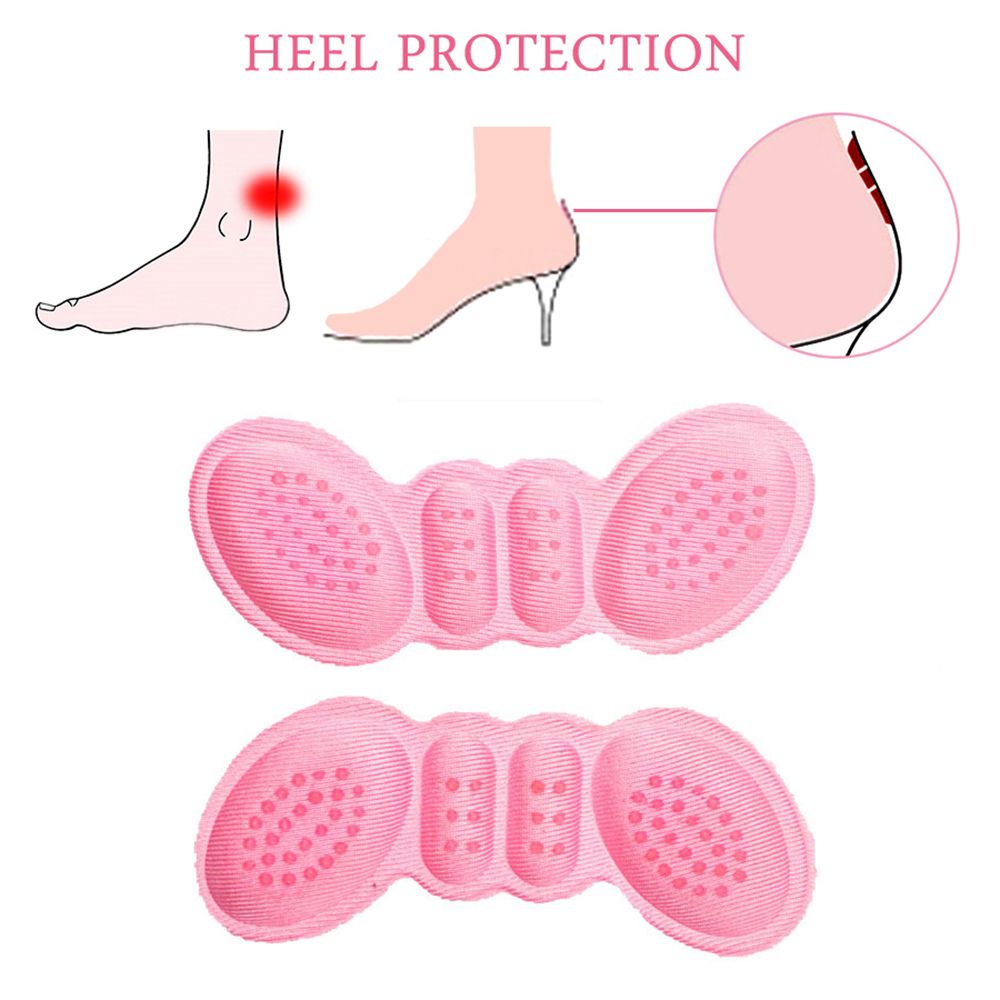 1pair High Heel Insoles Butterfly Adjust Size Heel Liner Grips Protector Sticker Heel Pad Foot Care Anti Keep Abreast Heel Pads C-126