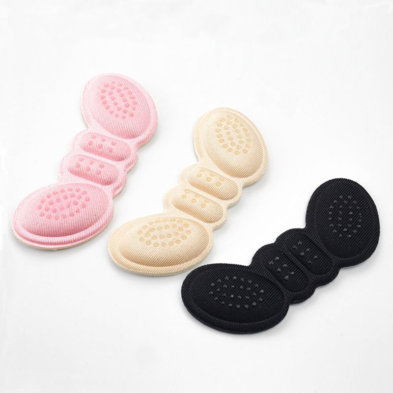 1pair High Heel Insoles Butterfly Adjust Size Heel Liner Grips Protector Sticker Heel Pad Foot Care Anti Keep Abreast Heel Pads C-126