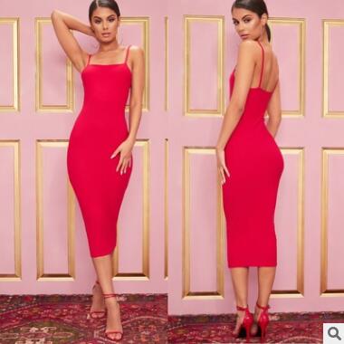 2020 Summer New European and American Women's Long Sling Dress Sexy Slim Long Dress FZ-326