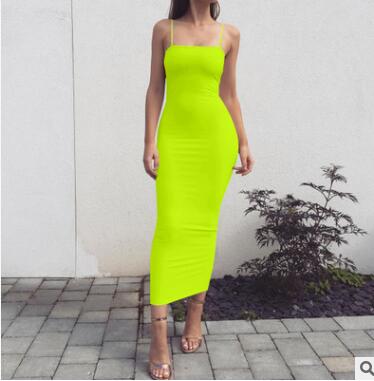 2020 Summer New European and American Women's Long Sling Dress Sexy Slim Long Dress FZ-326