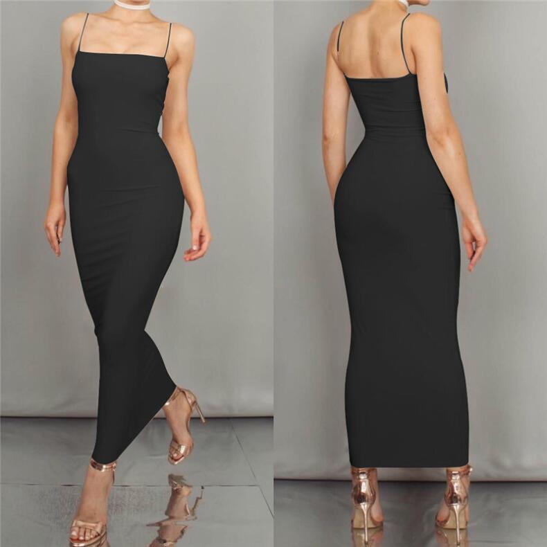2020 Summer New European and American Women's Long Sling Dress Sexy Slim Long Dress FZ-326