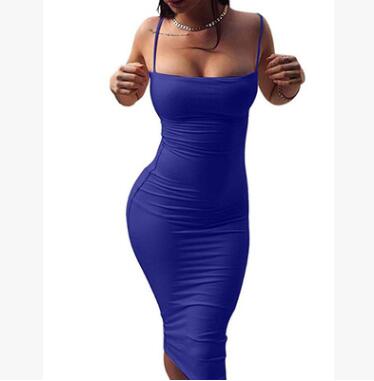 2020 Summer New European and American Women's Long Sling Dress Sexy Slim Long Dress FZ-326