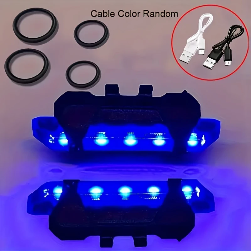 1PC Bicycle Taillight Rechargeable Rear light Bicycle LED USB Tail Safety Warning Bicycle light waterproof Light For Cycling Bicycle E-577