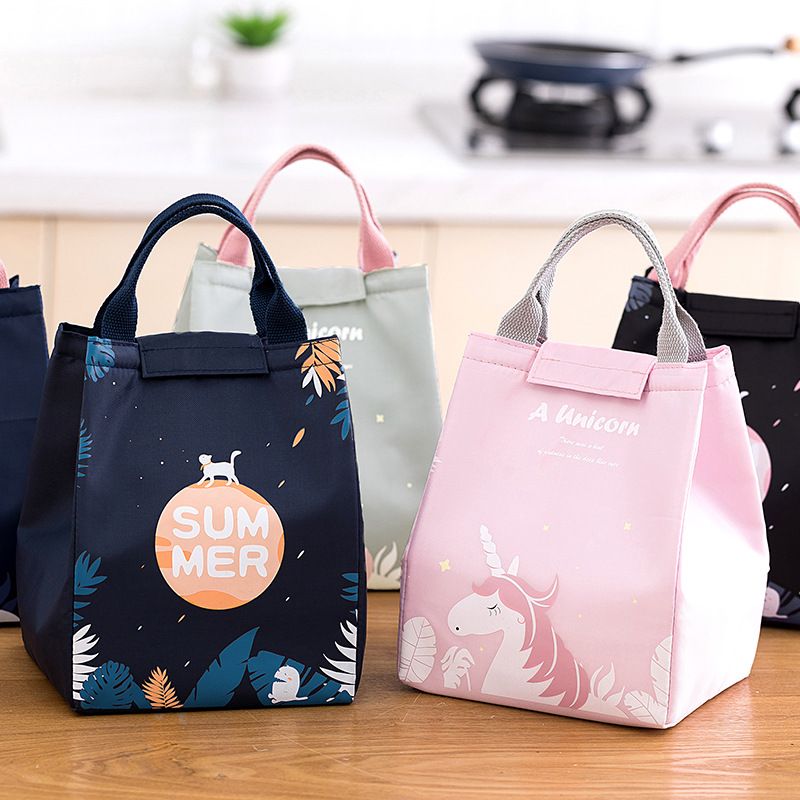 Cartoon Cooler Lunch Bag For Picnic Kids Travel Thermal Breakfast Organizer Insulated Waterproof Storage Bag For Lunch Box &