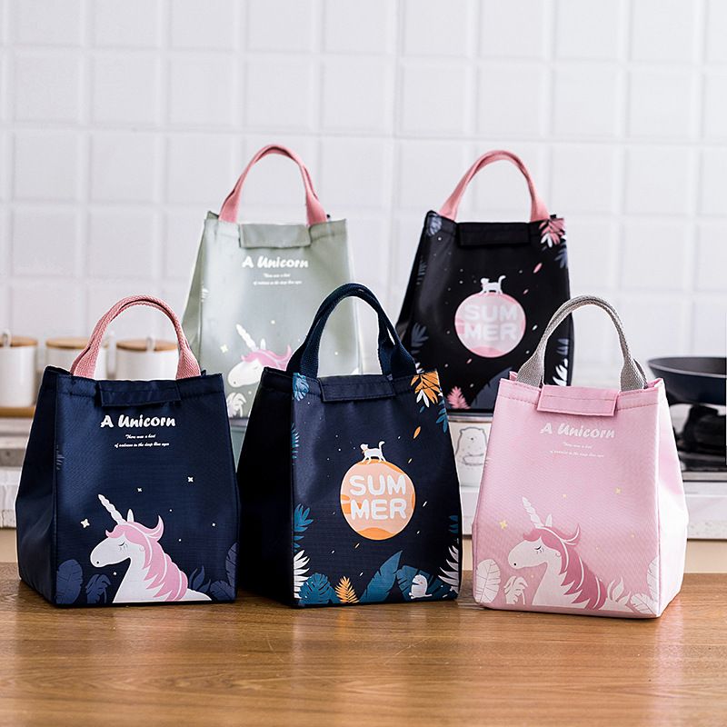 Cartoon Cooler Lunch Bag For Picnic Kids Travel Thermal Breakfast Organizer Insulated Waterproof Storage Bag For Lunch Box &