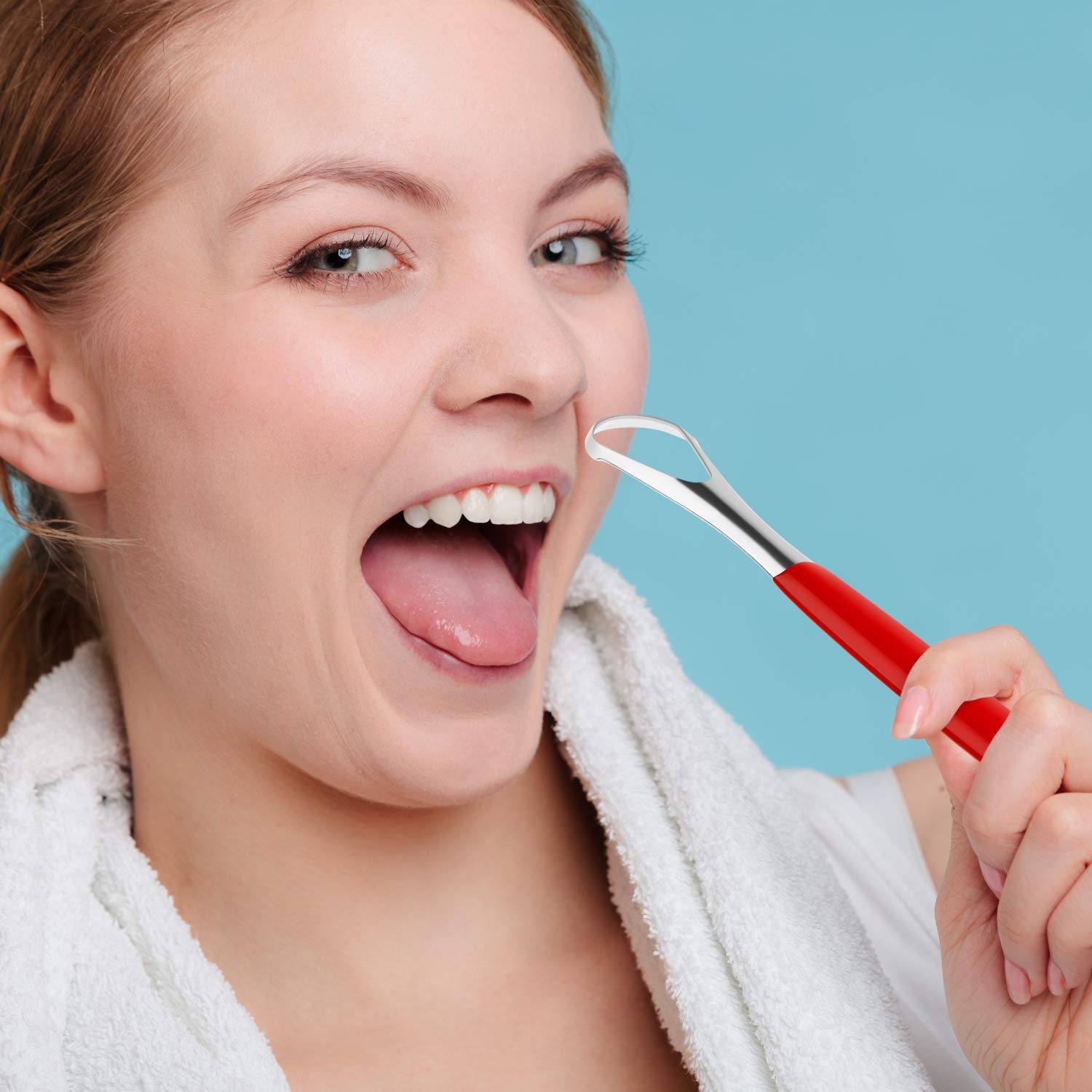 4Pcs Stainless Steel Tongue Scrapers Cleaners Reduce Bad Breath Oral Tongue Brushes Reusable Tongue Cleaning Tools & B2-699