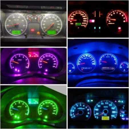 10Pcs T5 Led Bulb W3W W1.2W Led Canbus Car Interior Lights Dashboard Warming Indicator Wedge Auto Instrument Lamp 12V C-551