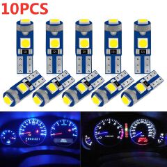 10Pcs T5 Led Bulb W3W W1.2W Led Canbus Car Interior Lights Dashboard Warming Indicator Wedge Auto Instrument Lamp 12V C-551