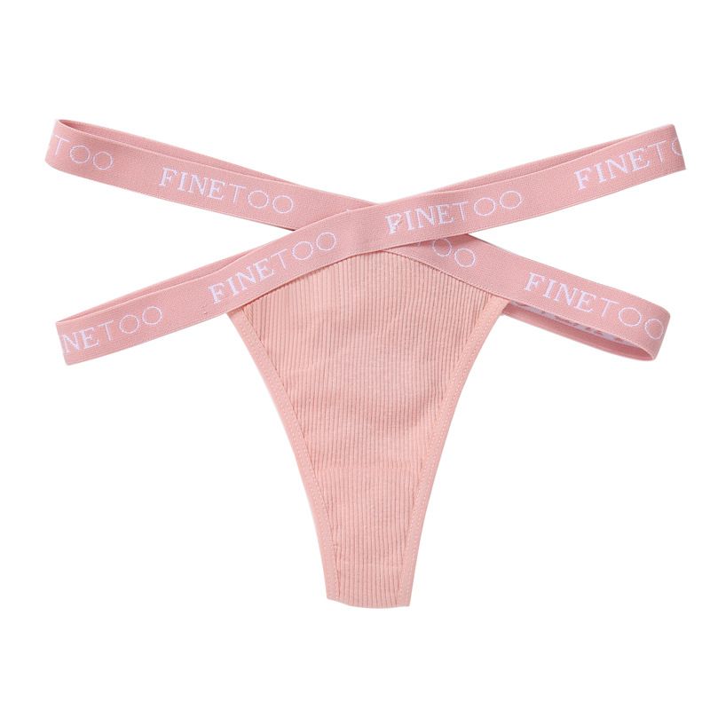 Women Sexy Low Waist Thongs Panties Female Cotton G-String Underwear Ladies Letter Belt Lingerie M-XL Girls Intimates Bikini New FZ-423