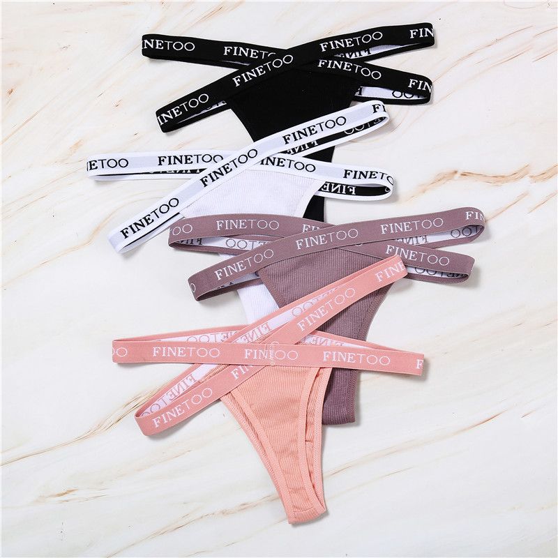 Women Sexy Low Waist Thongs Panties Female Cotton G-String Underwear Ladies Letter Belt Lingerie M-XL Girls Intimates Bikini New FZ-423