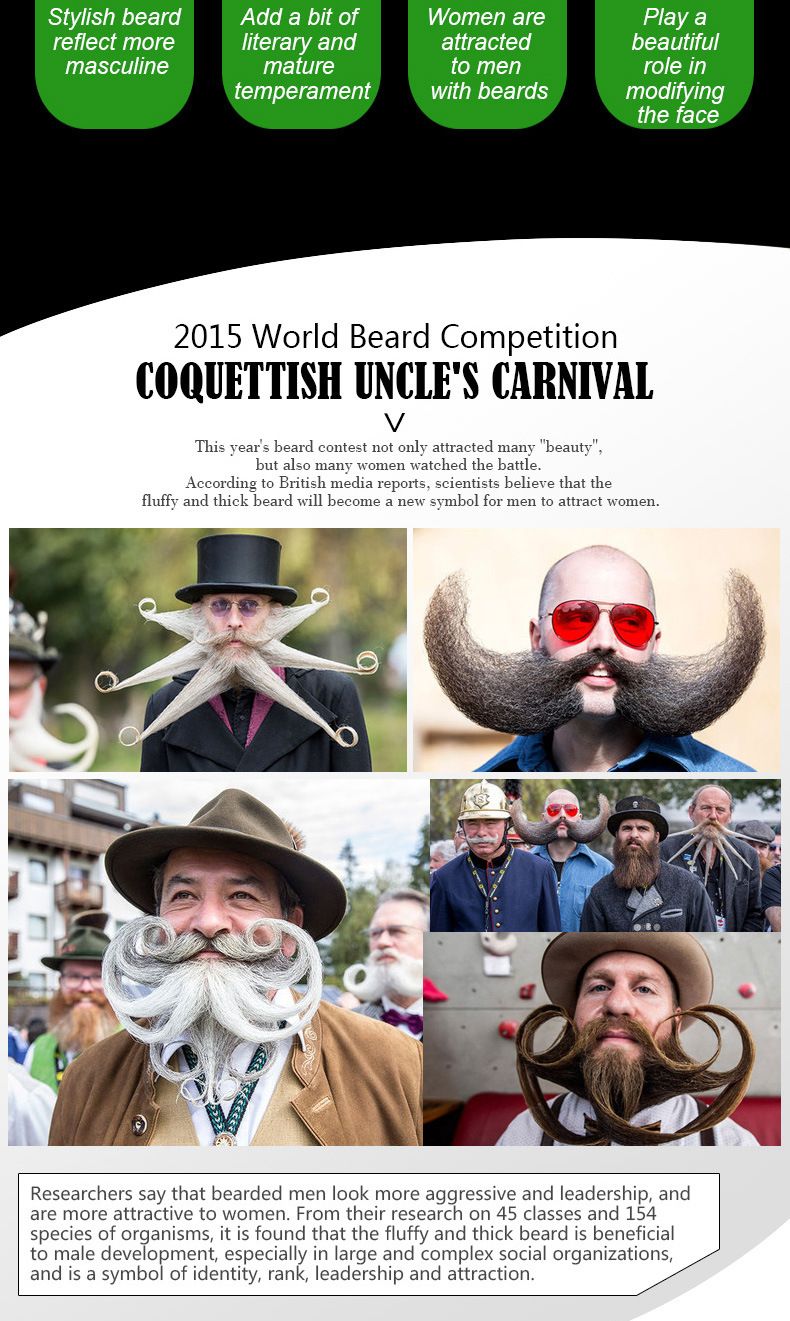 Natural Organic Men Beard Growth Oil Beard Wax balm Hair Loss Products Leave-In Conditioner for Groomed Beard Growth 30ml B2-60