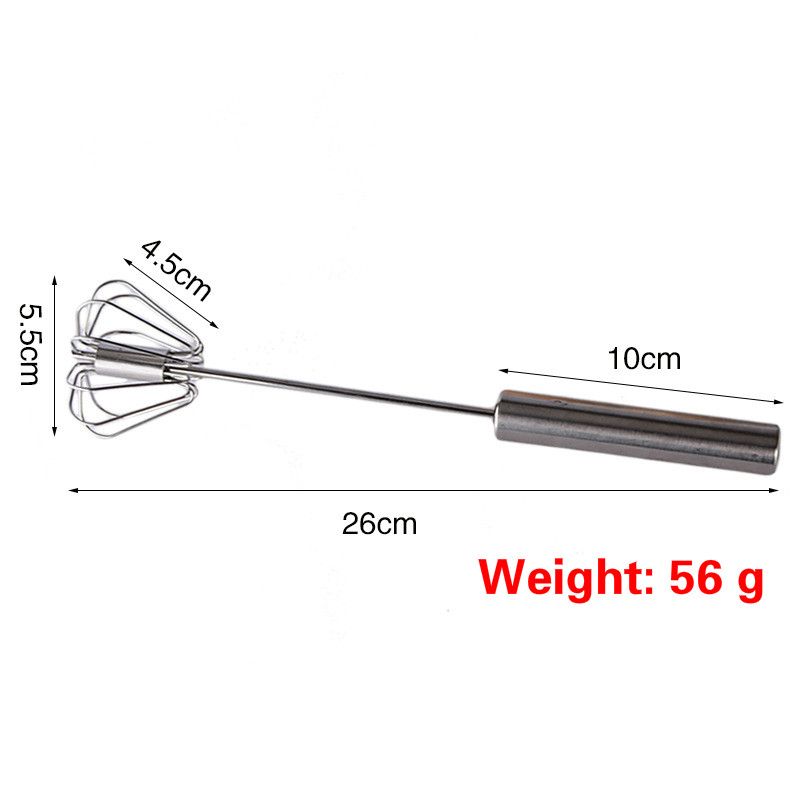 10-inch stainless steel semi-automatic kitchen cooking egg beater dough mixer hand-held cake baking tool J-147-1