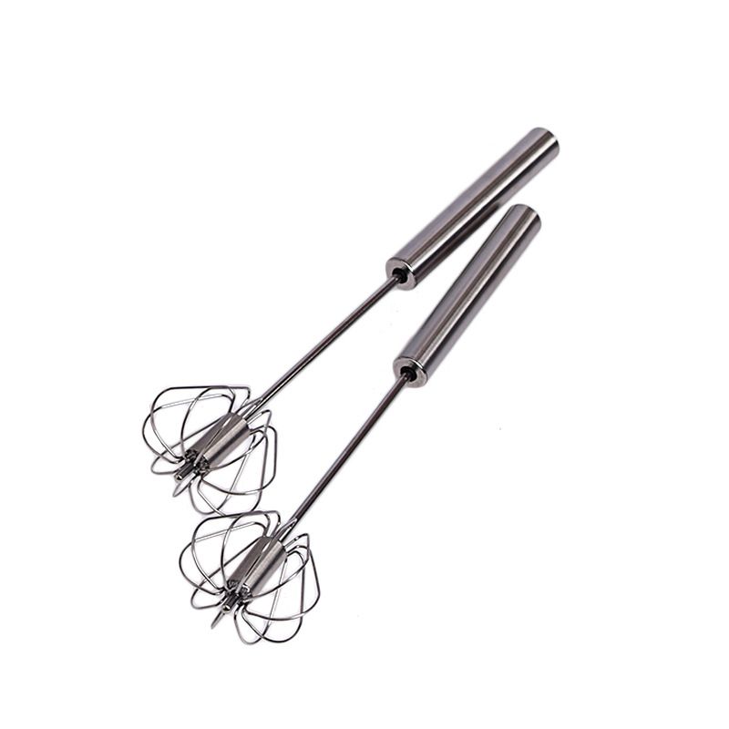 10-inch stainless steel semi-automatic kitchen cooking egg beater dough mixer hand-held cake baking tool J-147-1