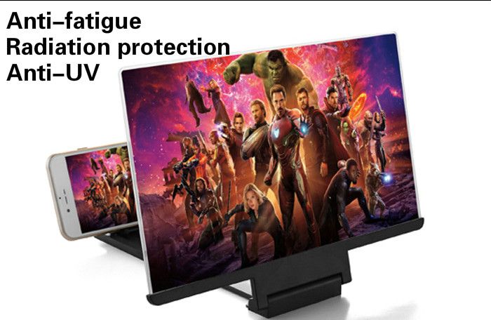 The new 3D screen mobile phone amplifier 8-inch HD video magnifying glass projector to watch the movie artifact E-619