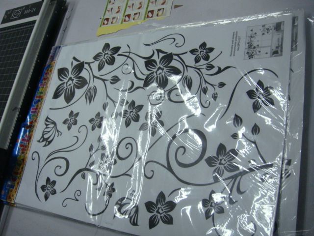 50*70CM explosion models black butterfly diagonal flower vine living room TV background decoration removable wall stickers