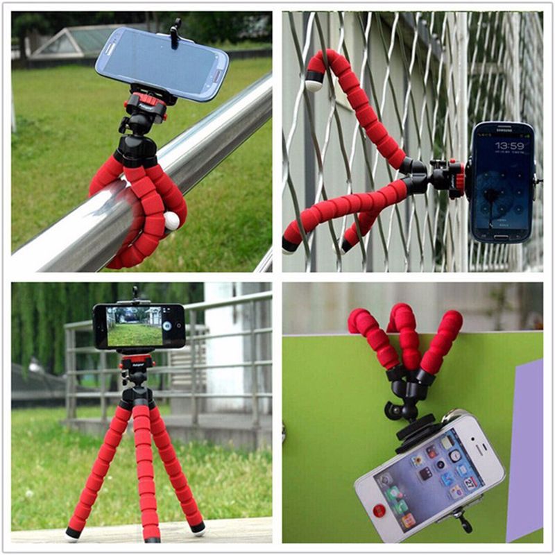 Mobile Phone Holder Flexible Octopus Tripod Bracket for Mobile Phone Camera Selfie Stand Monopod Support Photo Remote Control E-727