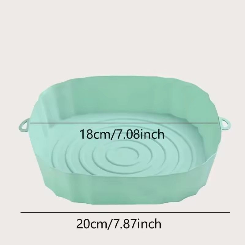 1PC-Air Fryer Pan Silicone Basket Airfryer Oven Baking Silicone Tray Reusable Airfryer Pot Pan Liner Mold Pizza Fried Chickenc  C-254