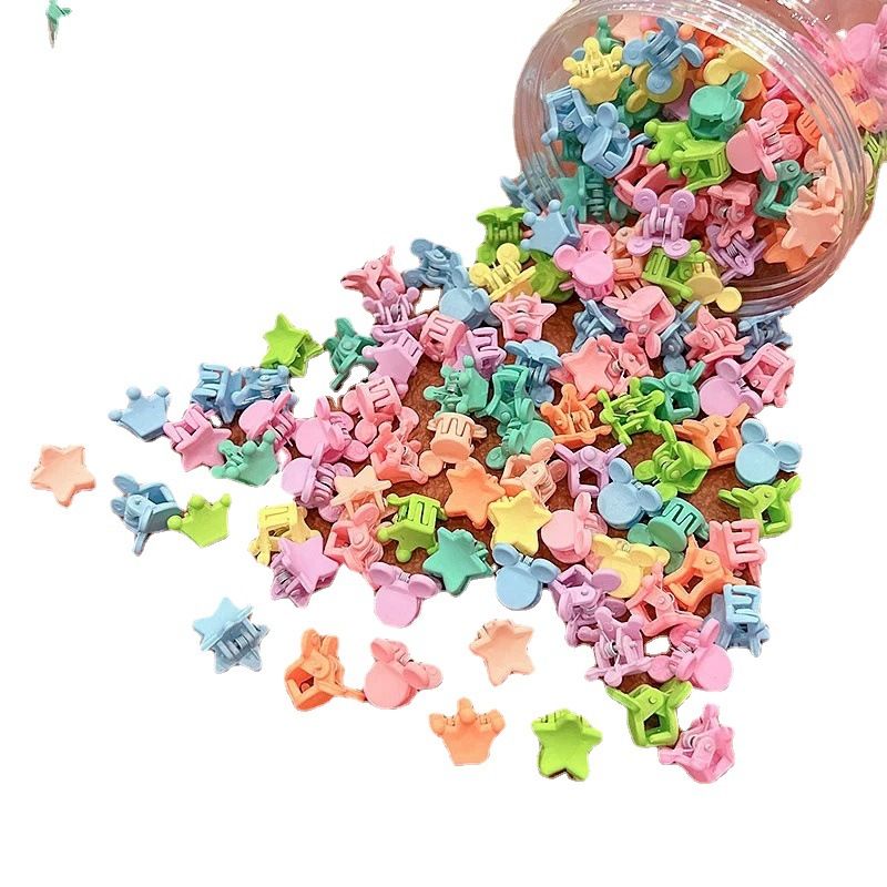50pcs/1 can Macaron hybrid baby grab clip, children's hair clip, little girl hair accessory, cute hair clip, hair clip T-85-1