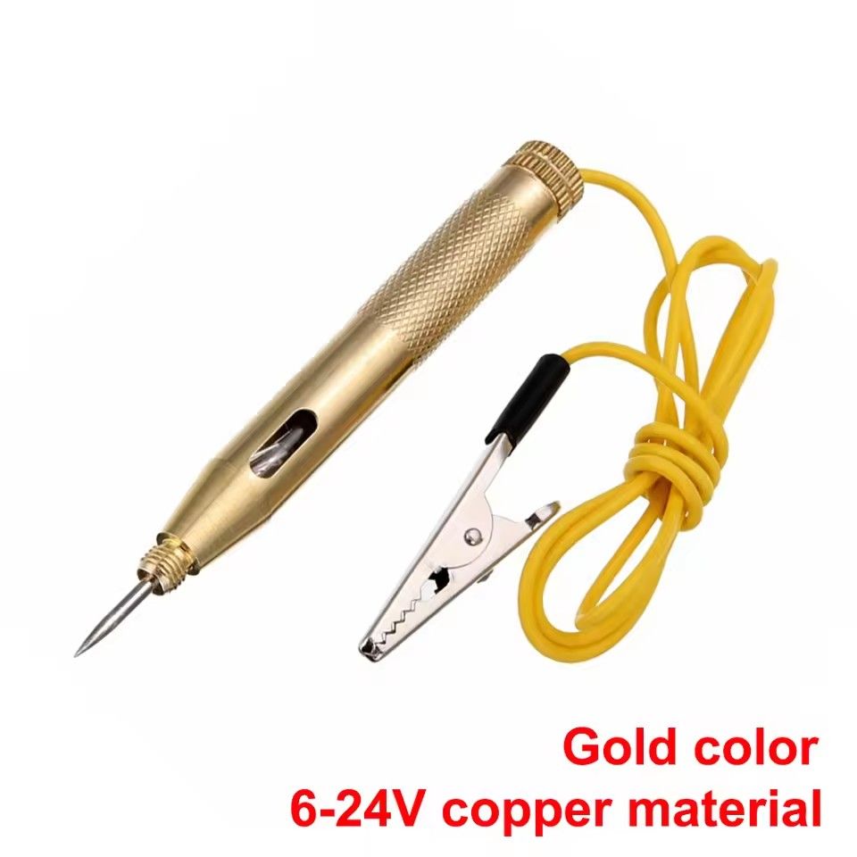 DC 6V 12V 24V Copper Auto Car Light Circuit Tester Lamp Voltage Test Pen Detector Probe Light System Test Probe Lamp D1--6