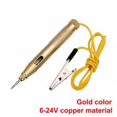 DC 6V 12V 24V Copper Auto Car Light Circuit Tester Lamp Voltage Test Pen Detector Probe Light System Test Probe Lamp D1--6