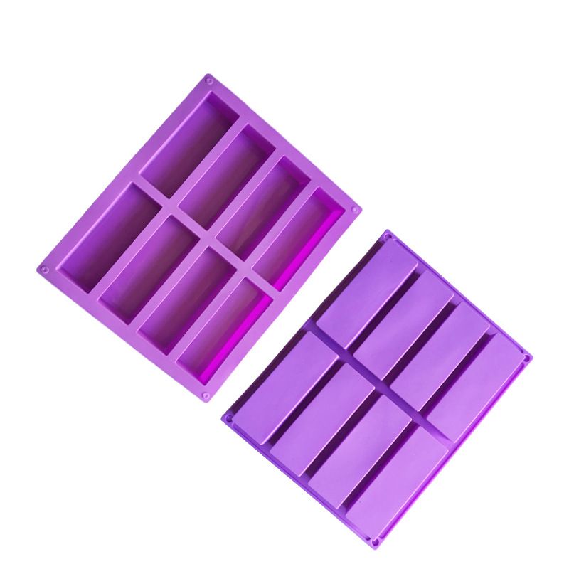 8-Square Rectangular Soap Silicone Cake Mould Handmade Soap Mold Handmade Cold Soap Mold Easy to Take Off E-436