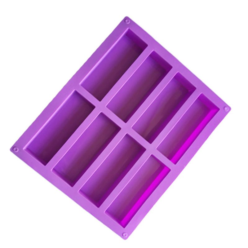 8-Square Rectangular Soap Silicone Cake Mould Handmade Soap Mold Handmade Cold Soap Mold Easy to Take Off E-436