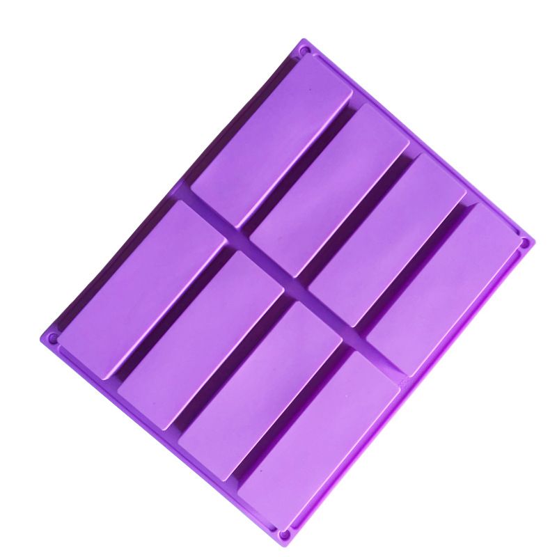 8-Square Rectangular Soap Silicone Cake Mould Handmade Soap Mold Handmade Cold Soap Mold Easy to Take Off E-436