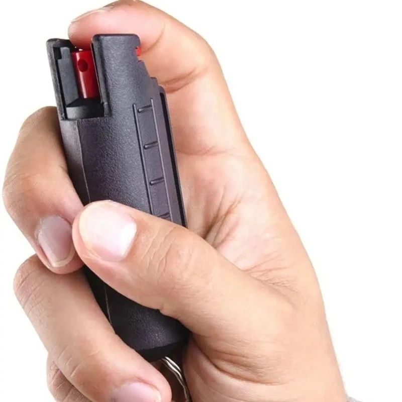 20ml Women Self Defense Pepper Spray Plastic Case Emergency Box Spray Shell with Key Ring Keychain Portable Defend Tool C-489
