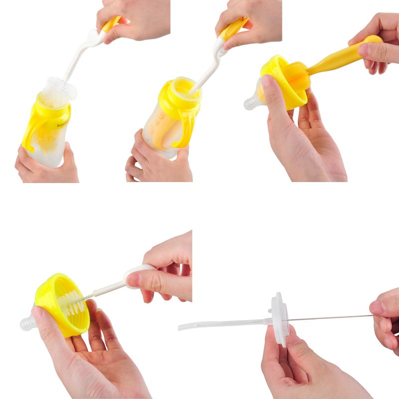Sponge Plastic Glass Milk Water Newborn Baby Bottle Brush Feeding Nipple Straw Mother Kids Products Accessories Bottle Brush