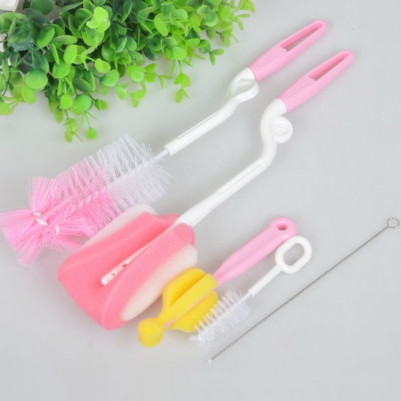 Sponge Plastic Glass Milk Water Newborn Baby Bottle Brush Feeding Nipple Straw Mother Kids Products Accessories Bottle Brush