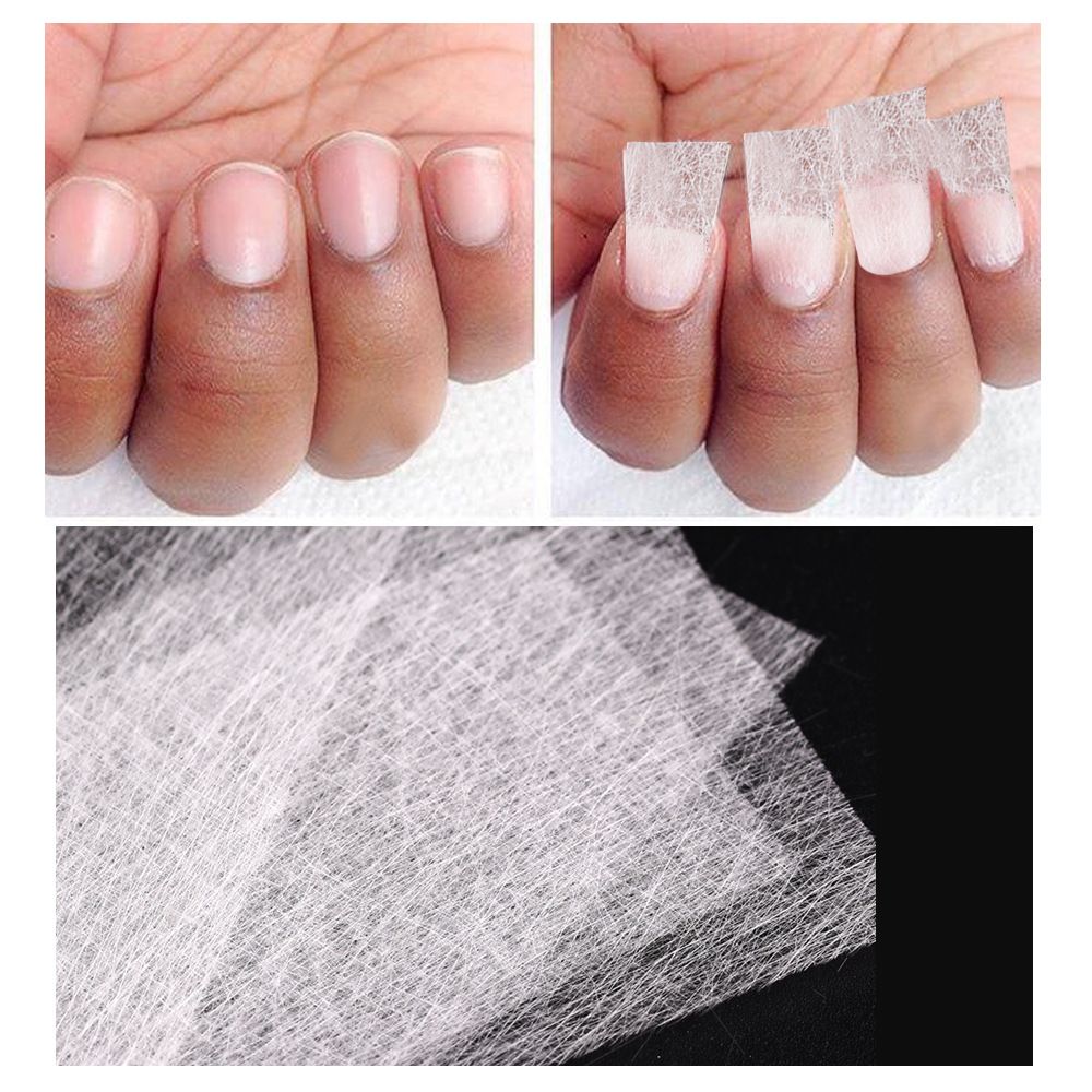 20pcs Silk Fiberglass For Nail Extension Form Non-Woven Silks UV Gel Building Fiber French Acrylic Manicure Accessories &   B2-532