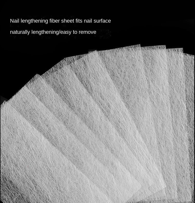 20pcs Silk Fiberglass For Nail Extension Form Non-Woven Silks UV Gel Building Fiber French Acrylic Manicure Accessories &   B2-532