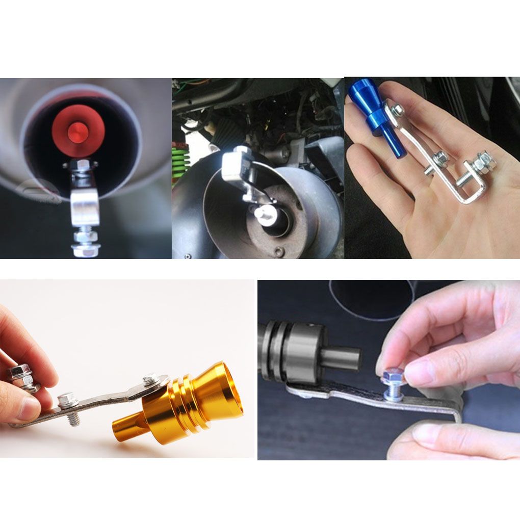 Aluminum Turbine Whistle Set For Cars And Motorcycles - Enhanced Vehicle Sound, Easy To Install, Universal Model  E-418