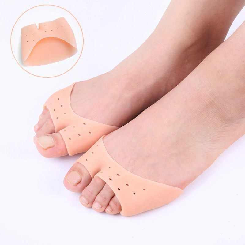 1 Pair Silicone Toe Sleeve Foot Protection Ballet High Heels Hallux Valgus Gel Protective Protector Care Tool Massge Toe Pad & E-998