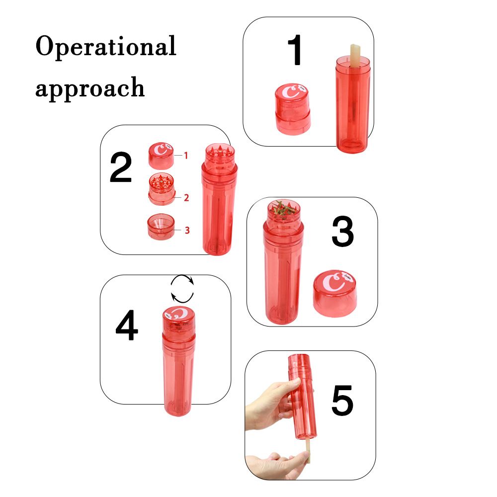Plastic Joint Roller Maker with Cone Holder 4layer Tobacco Grinder Cigarette Grinder Rolling Machine Horn Tube Smoke Cutter Tool