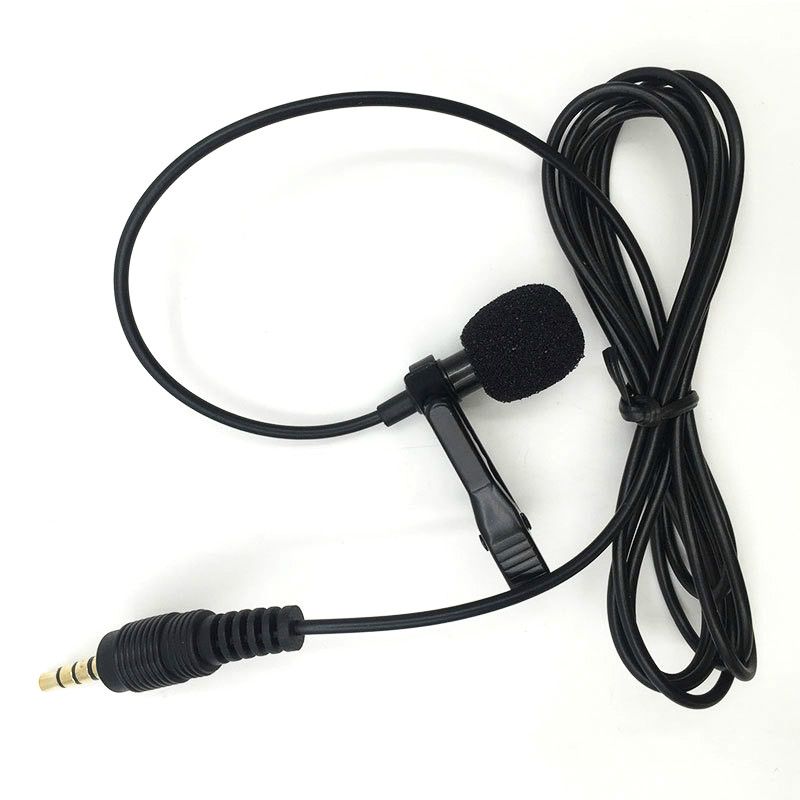 MIni 3.5mm Jack Microphone Lavalier TieClip Microphone Mini Audio Mic for Computer Laptop Mobile Phone Radio Recording Singing E-755
