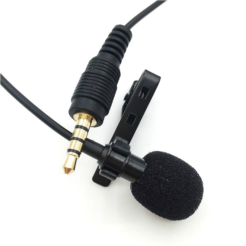 MIni 3.5mm Jack Microphone Lavalier TieClip Microphone Mini Audio Mic for Computer Laptop Mobile Phone Radio Recording Singing E-755