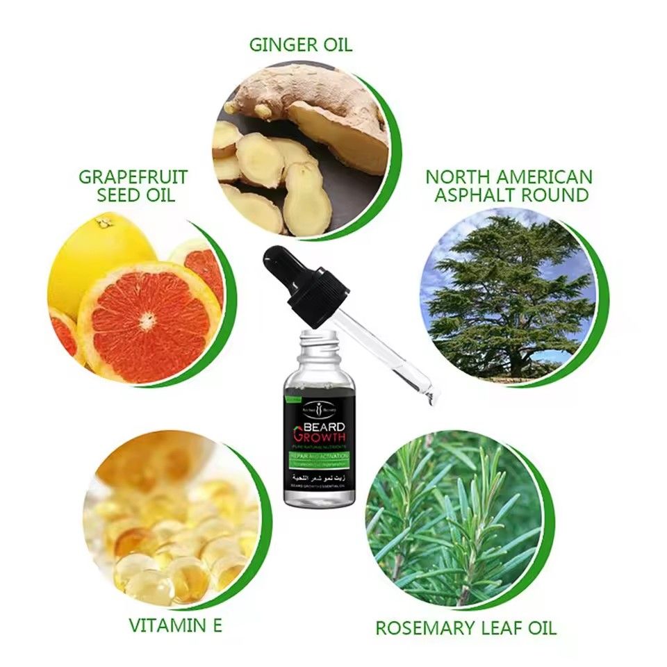 Natural Organic Men Beard Growth Oil Beard Wax balm Hair Loss Products Leave-In Conditioner for Groomed Beard Growth 30ml B2-60