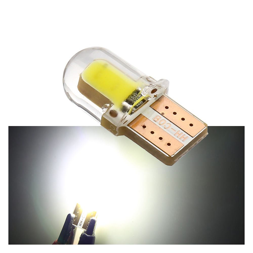 10pcs LED W5W T10 194 168 W5W COB 8SMD Led Parking Bulb Auto Wedge Clearance Lamp CANBUS Silica Bright White License Light BulbsE-409