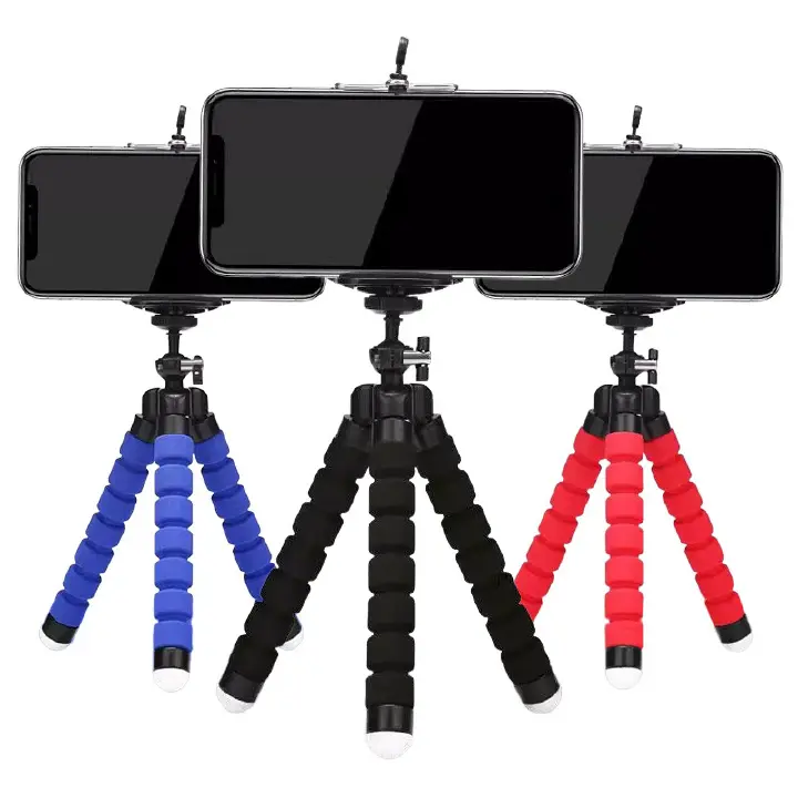 Mobile Phone Holder Flexible Octopus Tripod Bracket for Mobile Phone Camera Selfie Stand Monopod Support Photo Remote Control E-727