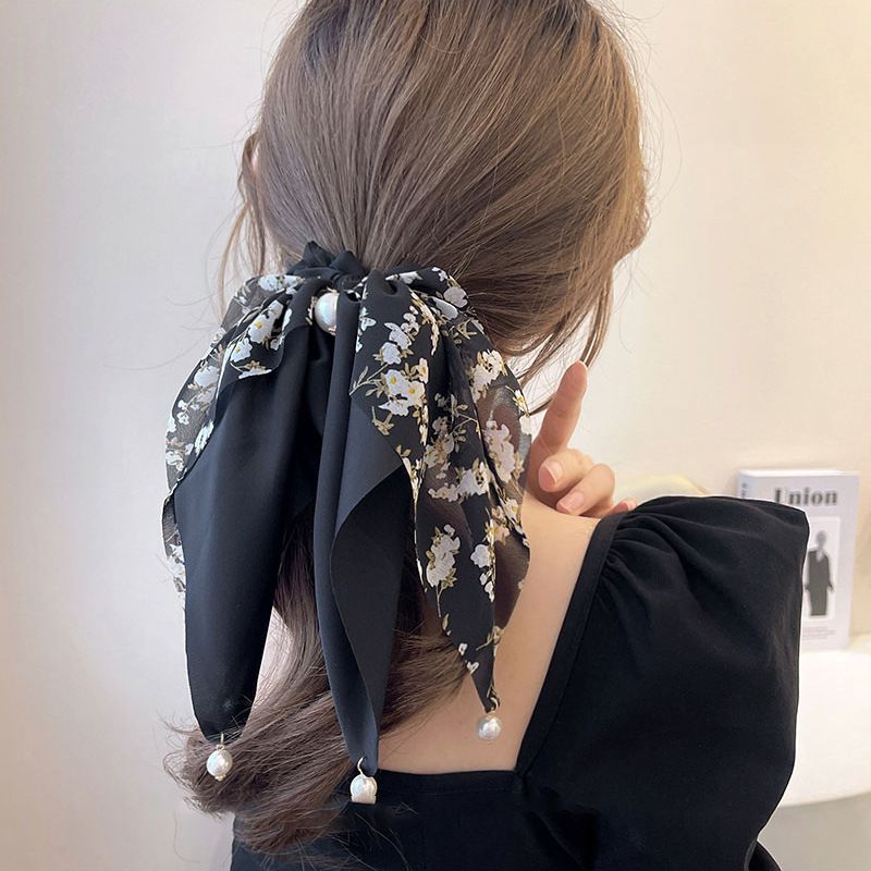 1PC 2023 New Summer Fresh Bow Head Rope Hairband Women's Tied Horsetail Ribbon Hairband French Hair Accessories C-410