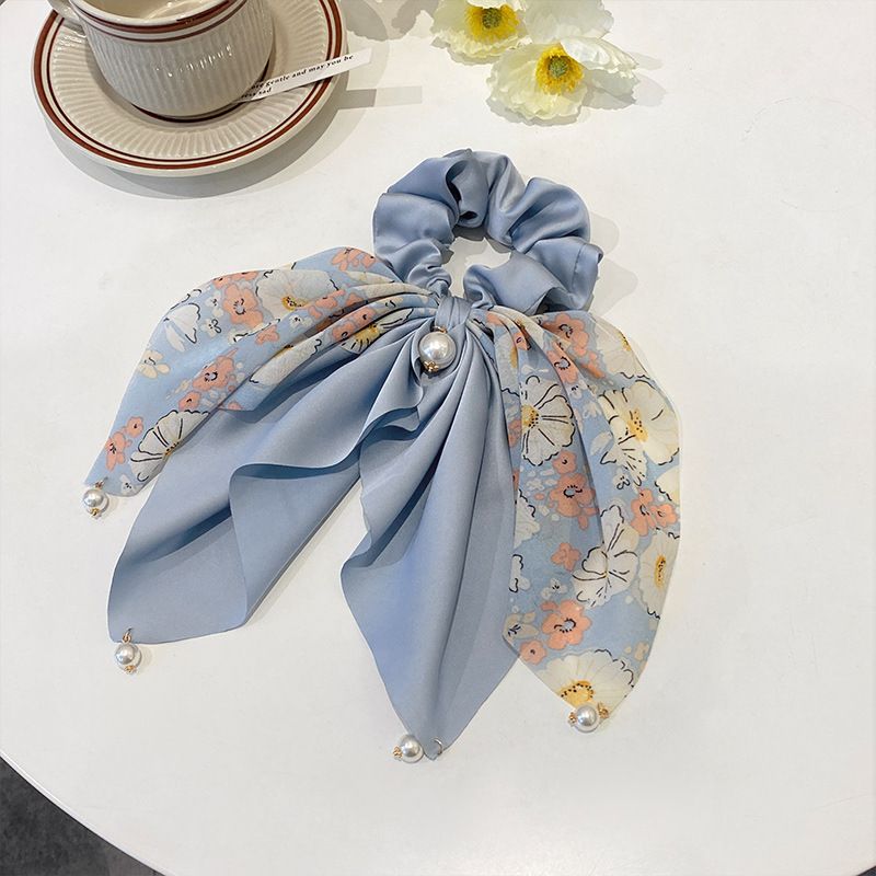 1PC 2023 New Summer Fresh Bow Head Rope Hairband Women's Tied Horsetail Ribbon Hairband French Hair Accessories C-410