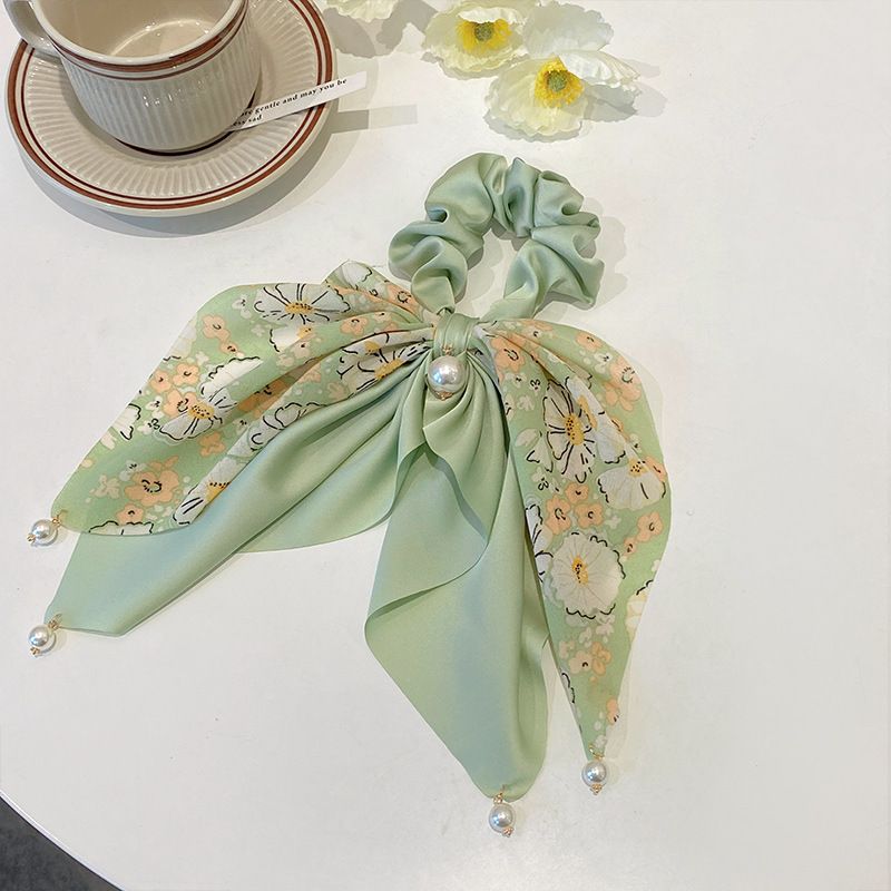 1PC 2023 New Summer Fresh Bow Head Rope Hairband Women's Tied Horsetail Ribbon Hairband French Hair Accessories C-410