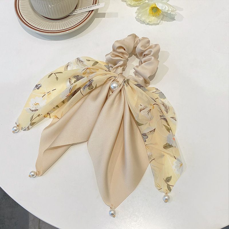 1PC 2023 New Summer Fresh Bow Head Rope Hairband Women's Tied Horsetail Ribbon Hairband French Hair Accessories C-410