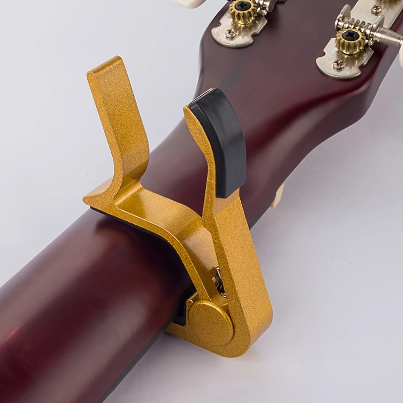 High Quality Aluminium Alloy Metal Guitar Capo Quick Change Clamp Key Acoustic Classic Guitar Capo Tone Adjusting Guitar Parts E-379