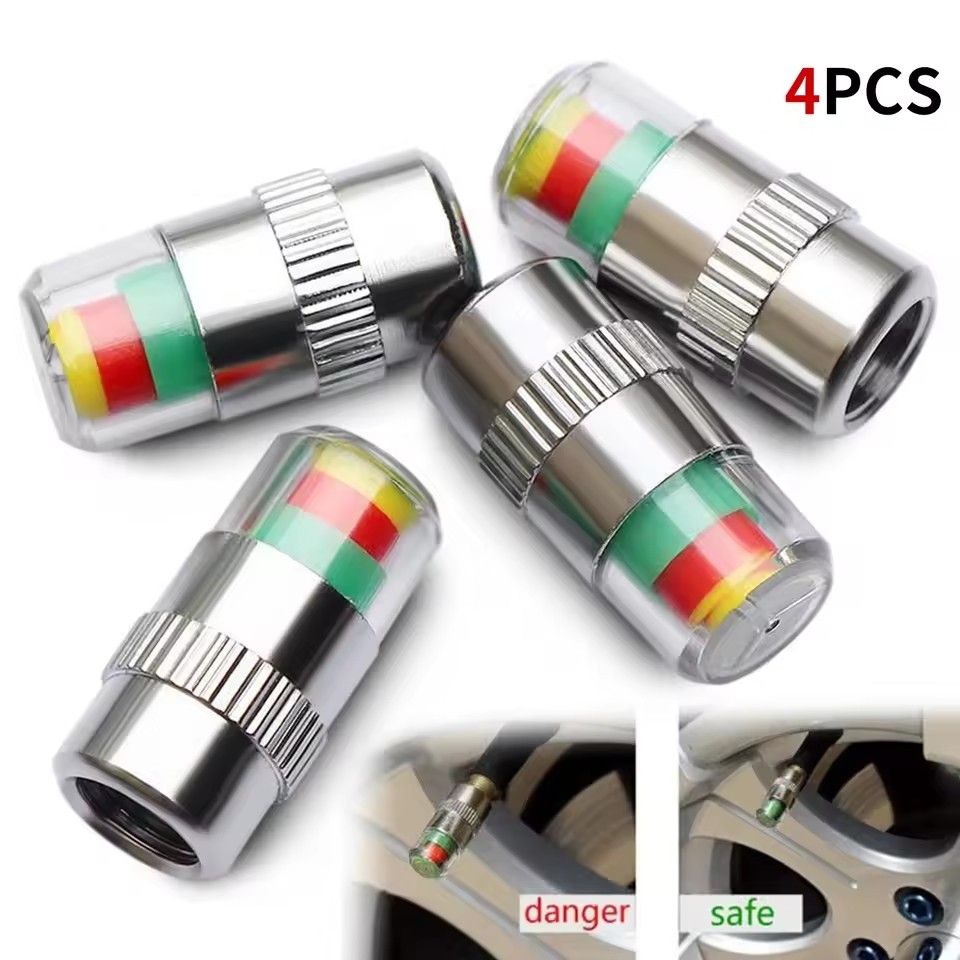 4PCS 2.0Bar 30PSI Car Auto Tire Pressure Monitor Valve Stem Caps Sensor Indicator Eye Alert Diagnostic Tools Kit D6-6