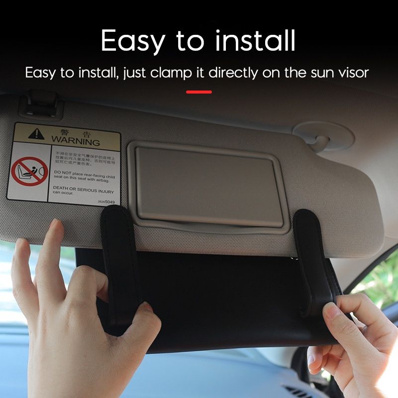 1pc Car Sun Visor Hanging Tissue Boxes PU Leather Car Tissue Boxes Holder Auto Interior Storage Car Decoration Decor Accessories  C-383
