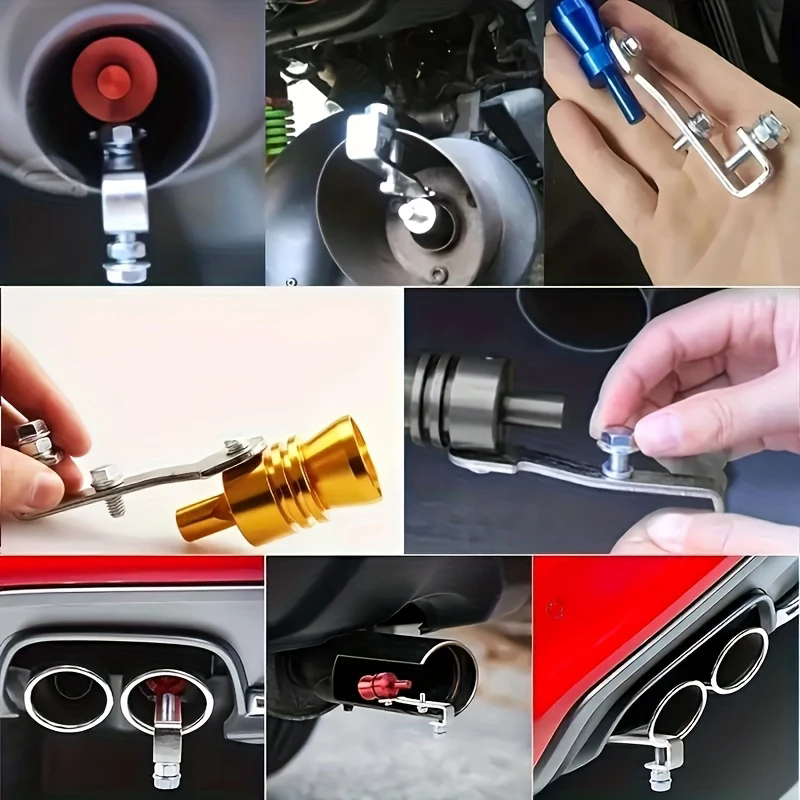 Aluminum Turbine Whistle Set For Cars And Motorcycles - Enhanced Vehicle Sound, Easy To Install, Universal Model  E-418